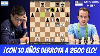 ¡DERROTÓ EN GRAN PARTIDA DE ATAQUE AL GM GEORG MAIER 2607 ELO! MF Faustino Oro vs GM Georg Meier