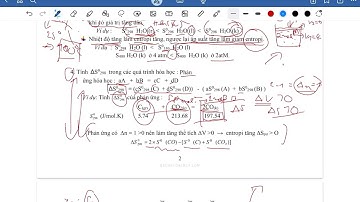 [Hóa đại cương]Giải toàn bộ bài tập chương Entropy, thế đẳng áp và chiều phản ứng hóa học
