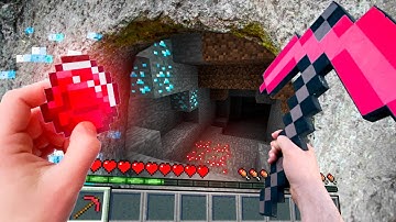 Minecraft RTX in Real Life POV MOVIE Realistic Cave in Minecraft Survival vs Real Life Texture Pack