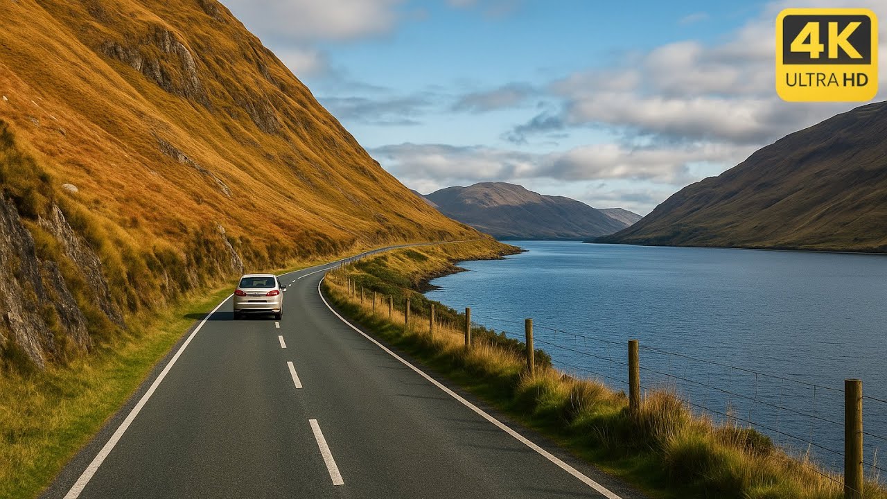 4K Scenic Drive – Killary Fjord, Ireland | Wild Atlantic Way Short Ride with Cinematic Ambient Music