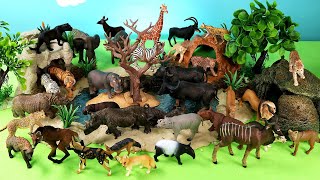 Fun Waterhole Safari Diorama - Animal Figurines