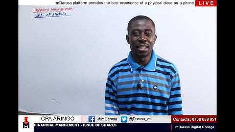 ISSUE OF SHARES(RIGHTS ISSUE) - VIDEO 1