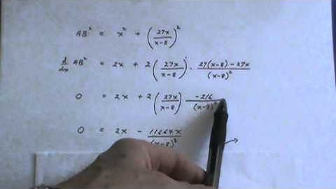 Maximum / Minimum Problem (Ladder across a wall)