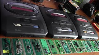 Ретрозакуп  Sega Mega Drive 2 ретро консоли с кучей картриджей и плат с ретро играми 16 бит