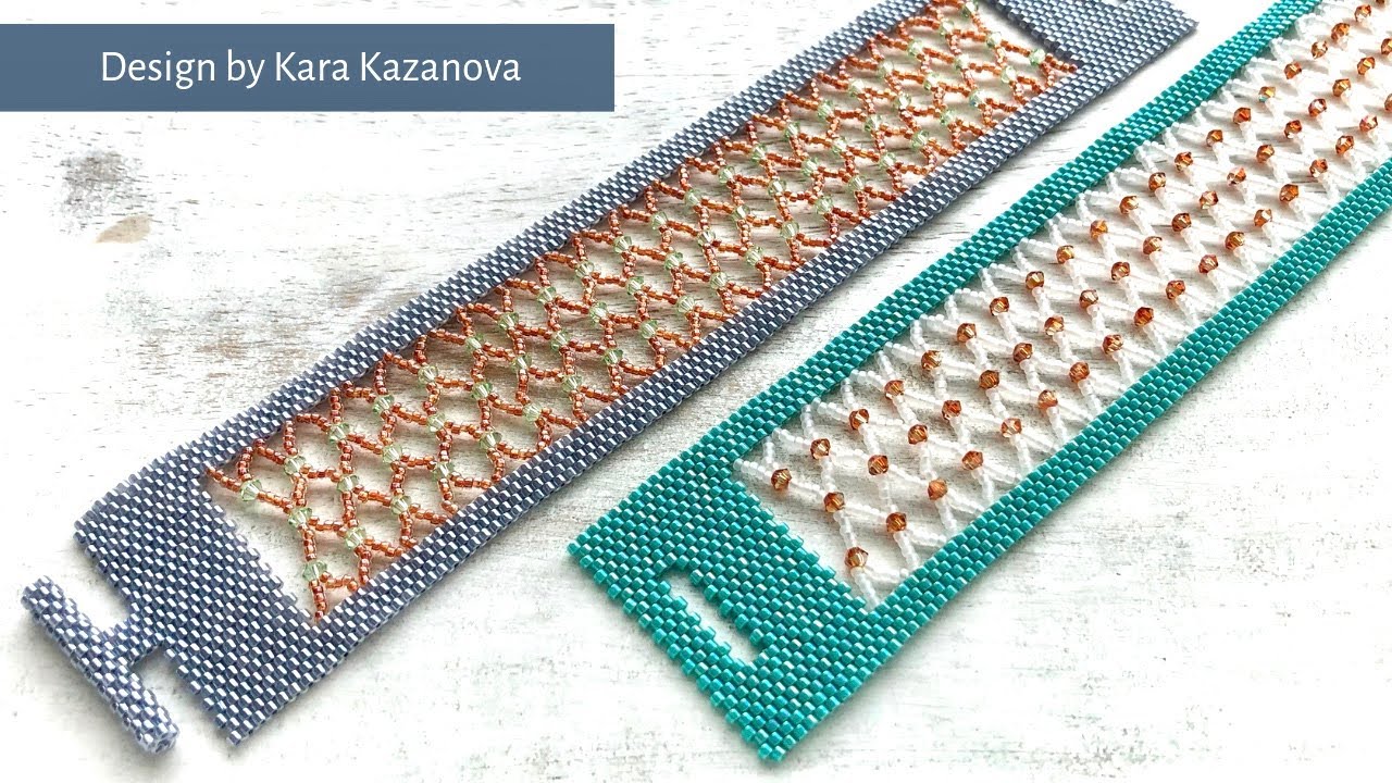 Caged Lace Bracelet Tutorial Peyote Netting Beaded Caged Lace Bracelet Tutorial Peyote