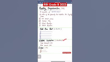 RBI Grade B-English Paper(Exam Review)2023🔥