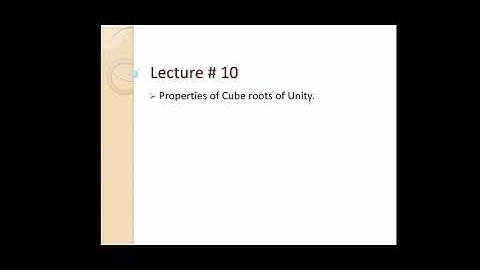 Use of properties of cube roots of unity