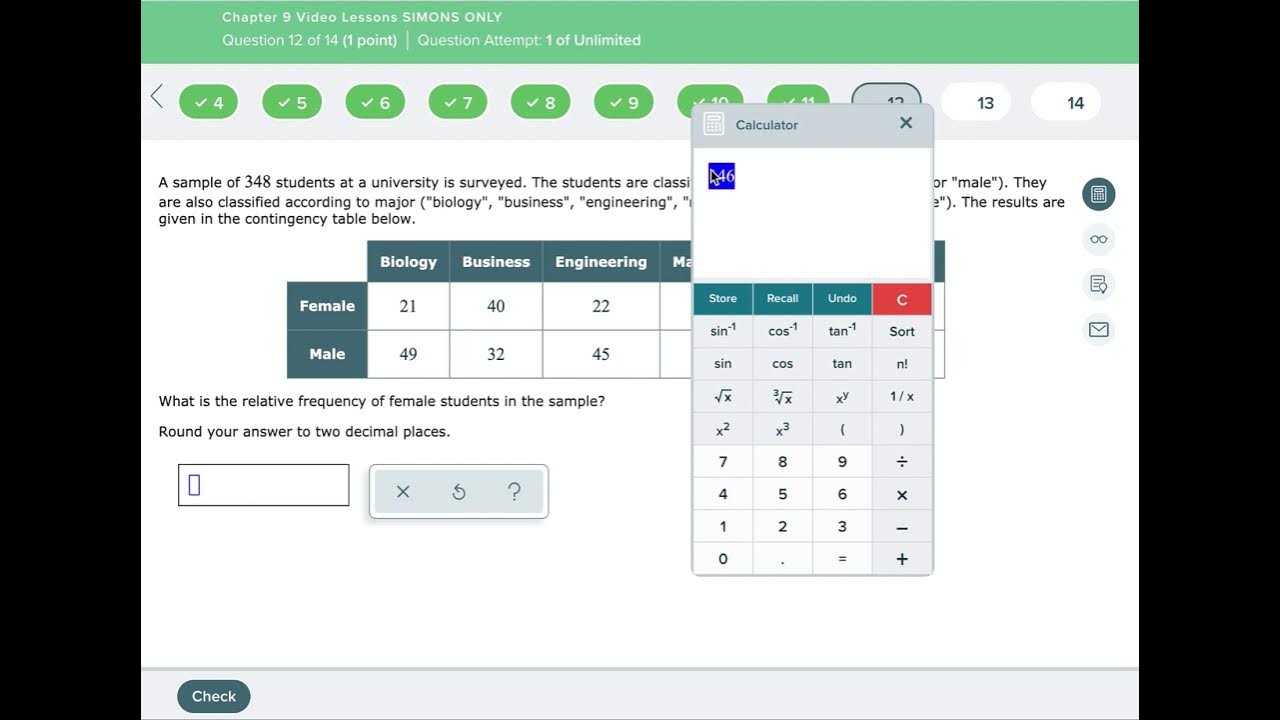 Calculating Relative Frequency in a Contingency Table - YouTube