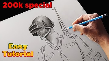 How to Draw pubg easy | How to Draw Pubg Character