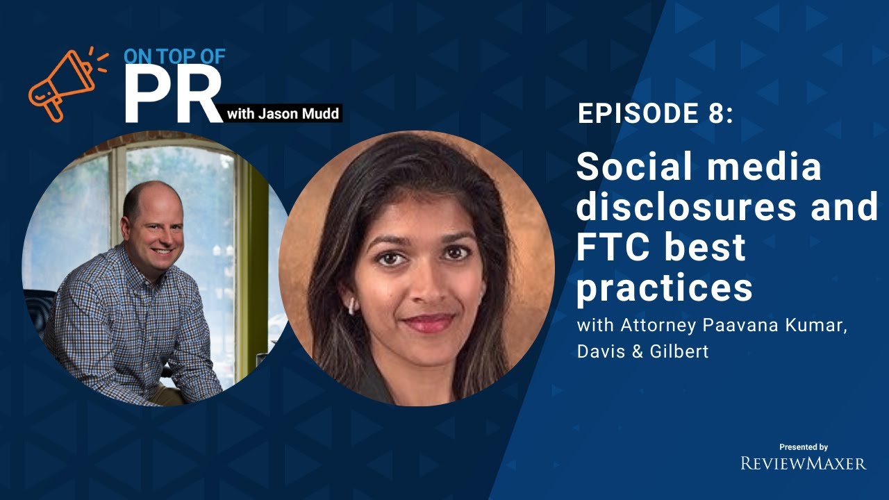 Social Media disclosures and FTC best practices with Attorney Paavana ...