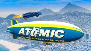 ROCKET CAR BLIMP STUNT! - (GTA 5 Stunts & Fails)