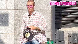 Justin Bieber, A Friend \& His Bodyguard Tour The City On Foot Without Hailey Bieber In New York, NY