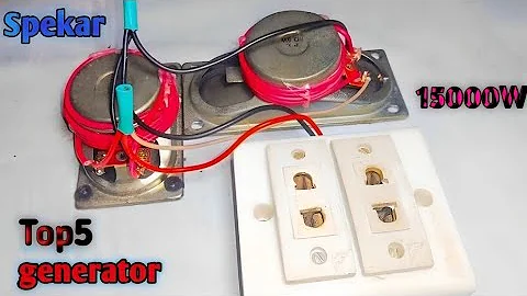 Top5 awesome electric free energy generator copper coil Self Running Using By Speaker Magnet 100%