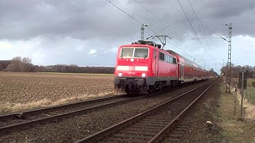 Dosto Zug DB mit Baureihe111 , Bi Level Train DB with Class 111