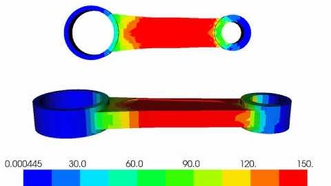 Shape optimization of 3D conrod
