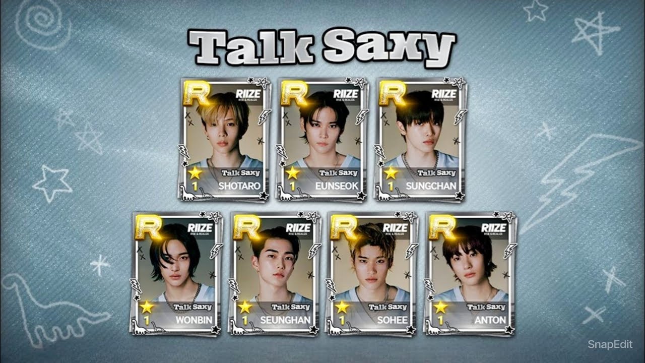 Superstar SMTOWN | Member Card Exchange 🔄 (RIIZE - Talk Saxy