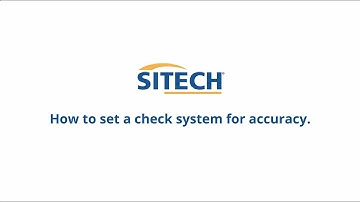 Trimble Siteworks - How to Set a Check System for Accuracy