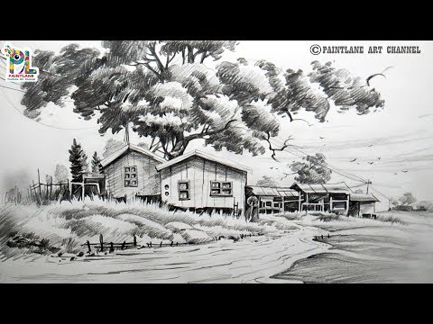 Easy Circle Drawing // Alone Cat On A Tree // Pencil Drawing In Circle 😊 -  YouTube