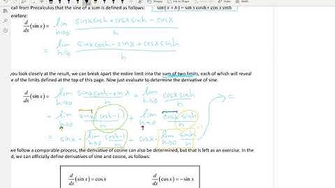 Calculus 1 - 3.5 Derivatives of Trig Functions
