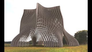 Designing and 3D modeling a Hexagon curved Pavilion using Sketchup
