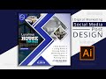 Digital Marketing Social Media Post Design Tutorial in Illustrator | Instagram and FB Banner Design