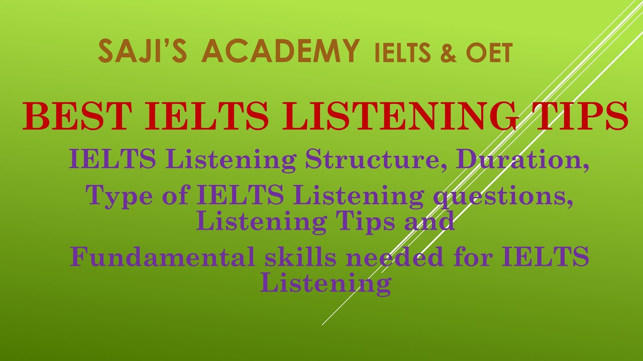 IELTS LISTENING TIPS AND SKILLS YouTube