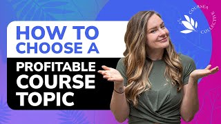 How to find a PROFITABLE online course idea (from an 8 figure course creator)