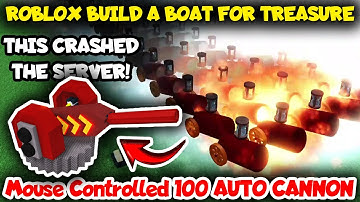 Powerful 100 Cannons Mouse Cursor Controlled in Roblox Build a Boat for Treasure by HawkesDad Gaming