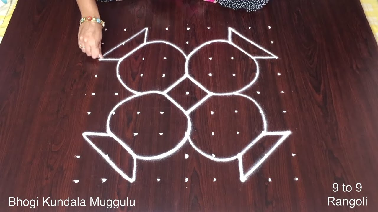 Bhogi Kundalu Rangoli