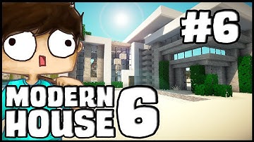 Minecraft Lets Build: Modern House 6 - Part 6