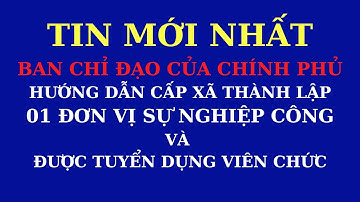 BCĐ của Chính phủ Hướng dẫn cấp xã thành lập đơn vị sự nghiệp công lập và được tuyển dụng viên chức