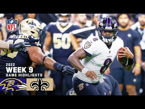 Baltimore Ravens vs. New Orleans Saints | 2022 Week 9 Highlights