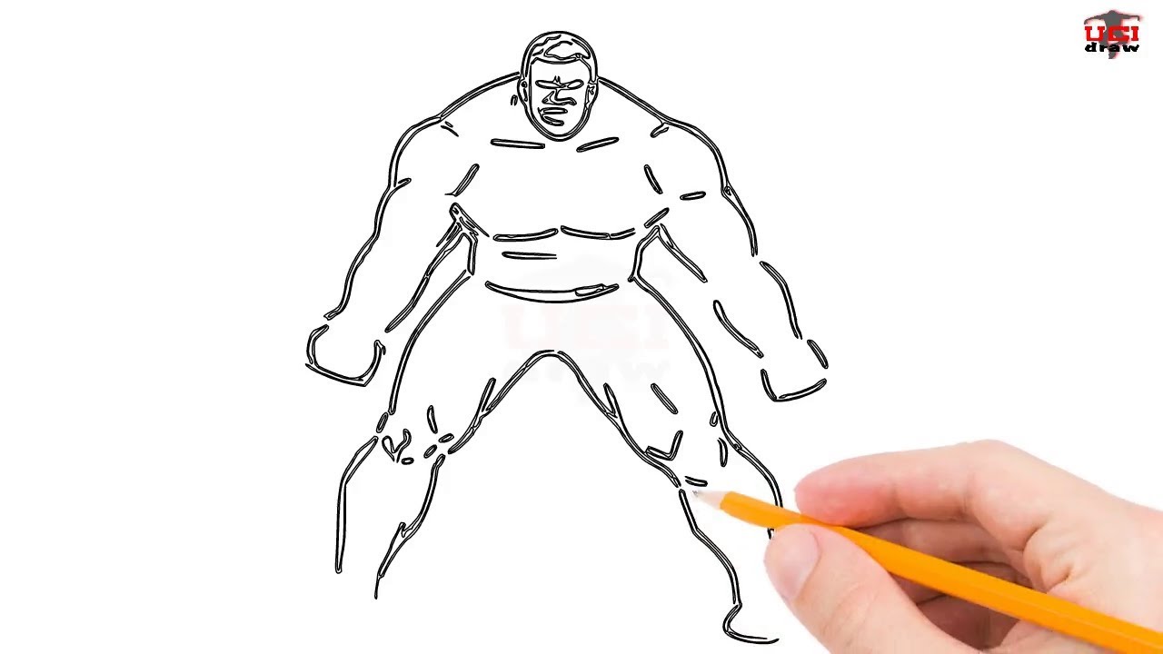 How to Draw Incredible Hulk Step by Step Easy for Kids