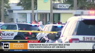Officer to get job back after death of teen