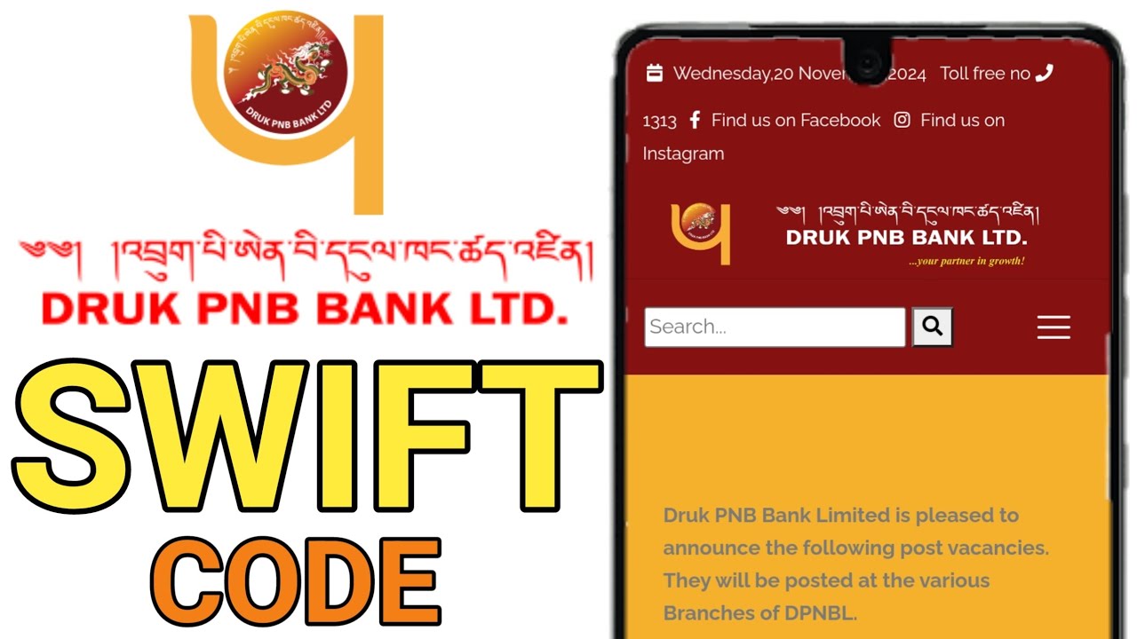 How To Get Druk PNB Bank of Bhutan Swift Code 2024 | Payment Guide