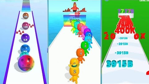 2048 | Number Run Shooting vs Ball Merge 2048 vs Man Runner 2048 all levels iOS Android gameplay 👌 😎