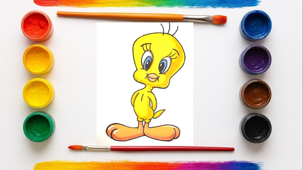 How to draw Tweety Bird 