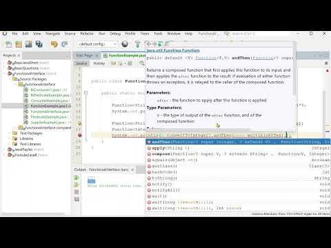 👉 Function Functional Interface in Java 8 | andThen(), apply(),compose() Example & Explanation