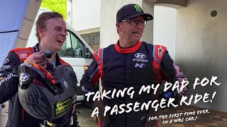 Taking my dad for a passenger ride - first time in a WRC car! 🔥🤯