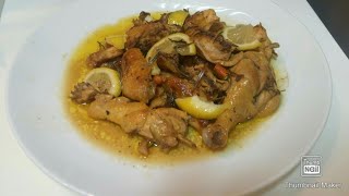 Braised Chicken in Rosemary and Lemon