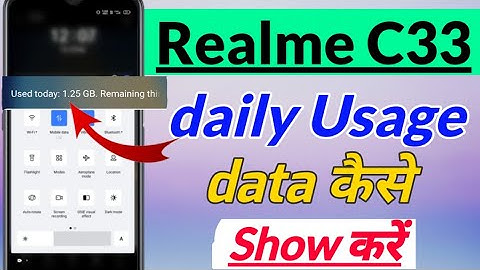 Realme C33 me usage data kaise Show Kare | how to show Usage data setting in Realme c33 | Realme c33