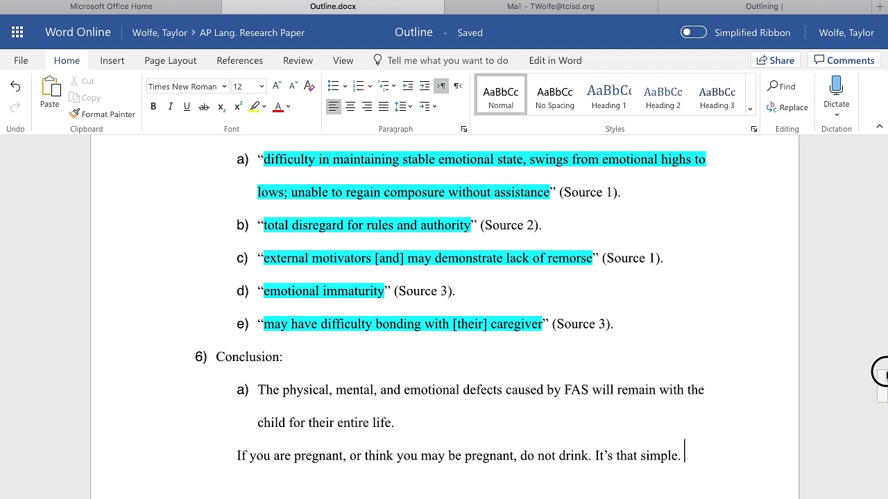 How to write an essay outline high school picture