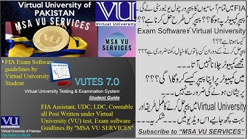 FIA written test 2021, FIA online test 2021, virtual university FIA test, FIA vu test detail,vu exam