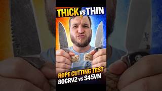 Edge Geometry Matters! S45VN vs 80CrV2 Rope Test