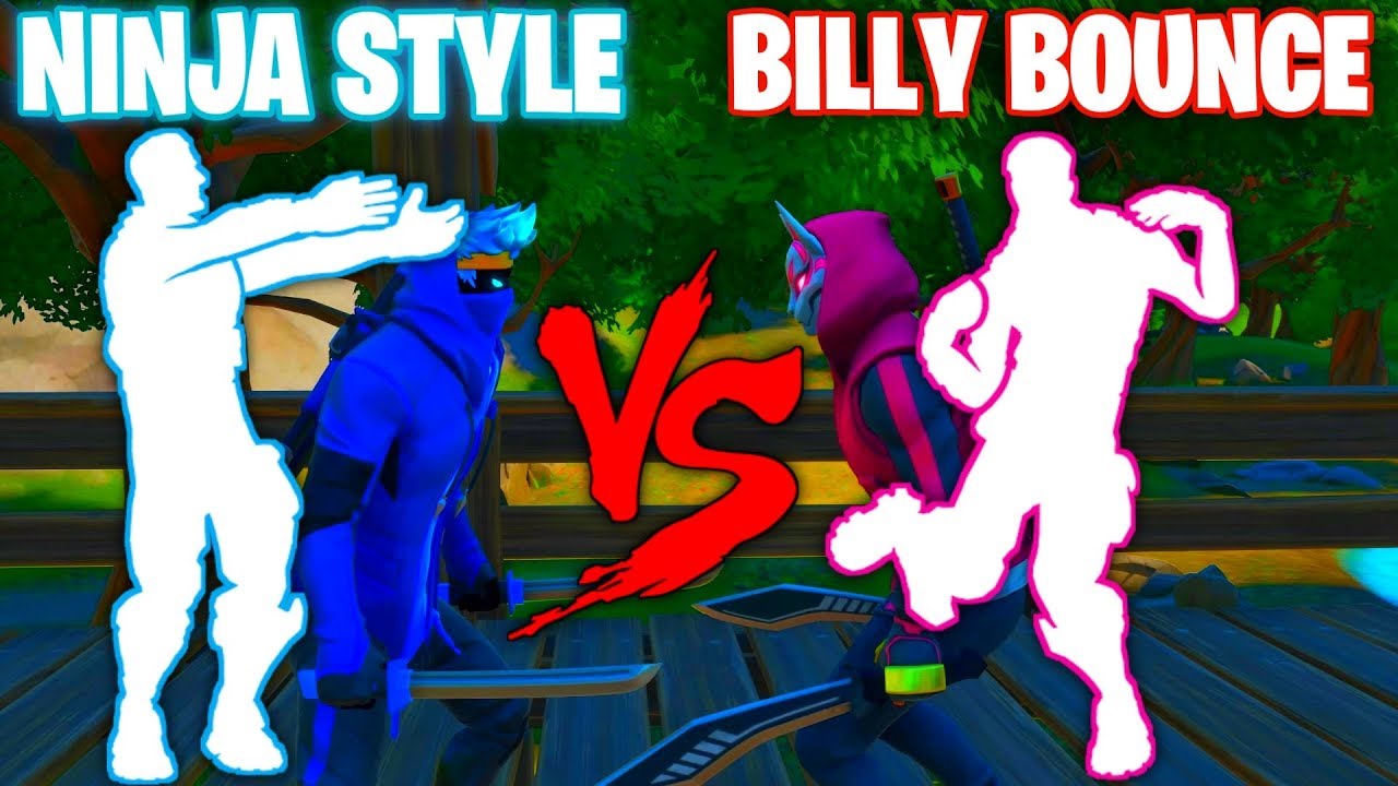 FORTNITE BILLY BOUNCE EMOTE VS NINJA STYLE EMOTE!!!