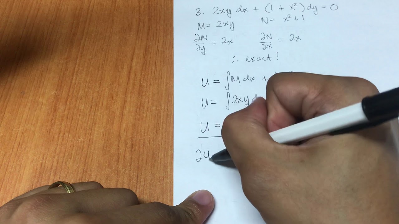 MATH 88 Recitation 003.04 Exact ODE - YouTube