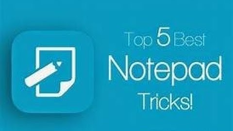 TOP 5 NOTEPAD TRICKS AND HACKS WITH .vbs and .bat