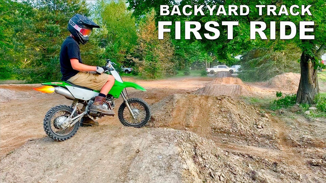 Backyard Pit Bike Track First Ride Youtube