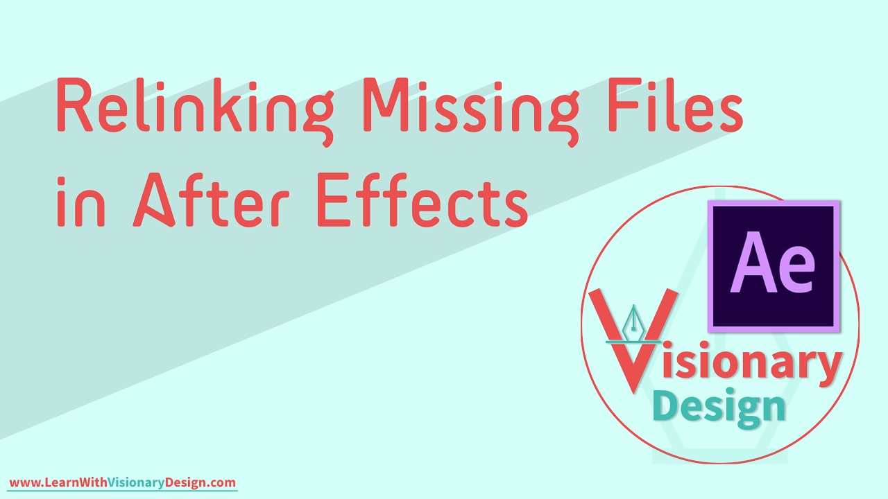 Relinking or Replacing Missing Files or Footage in After Effects - YouTube