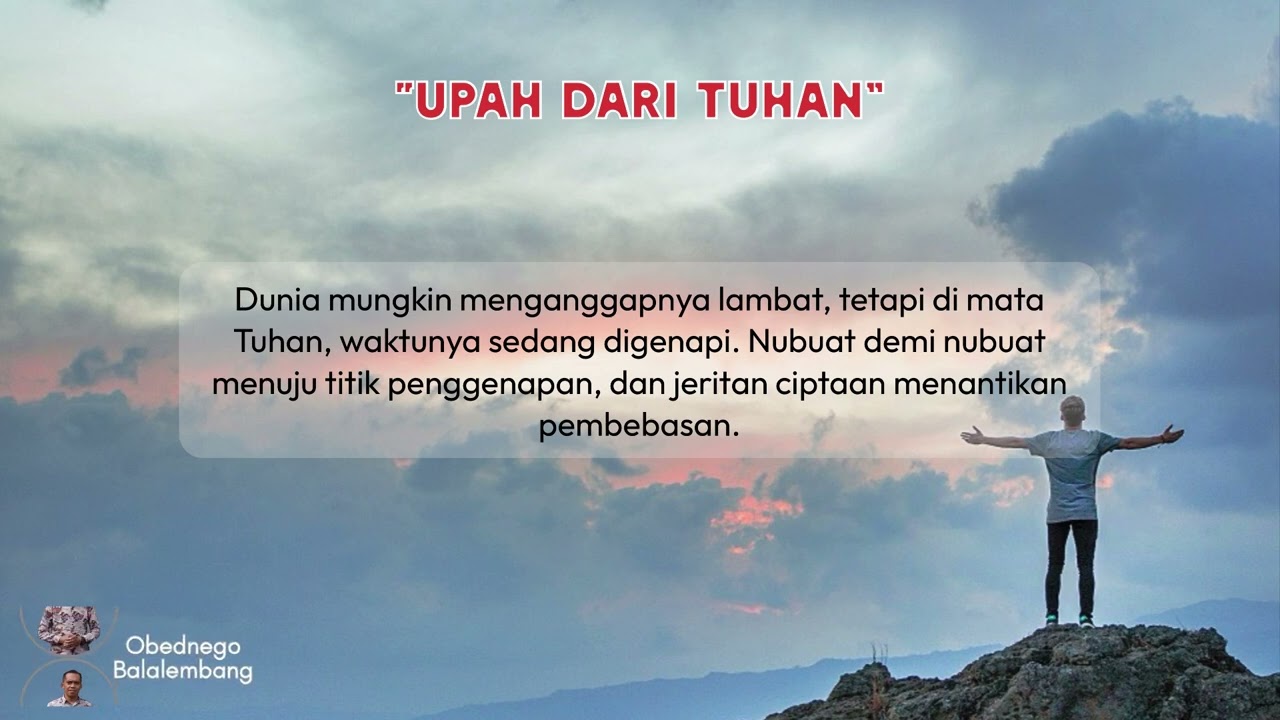 UPAH DARI TUHAN